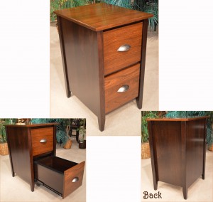 amish elm maple file cabinet