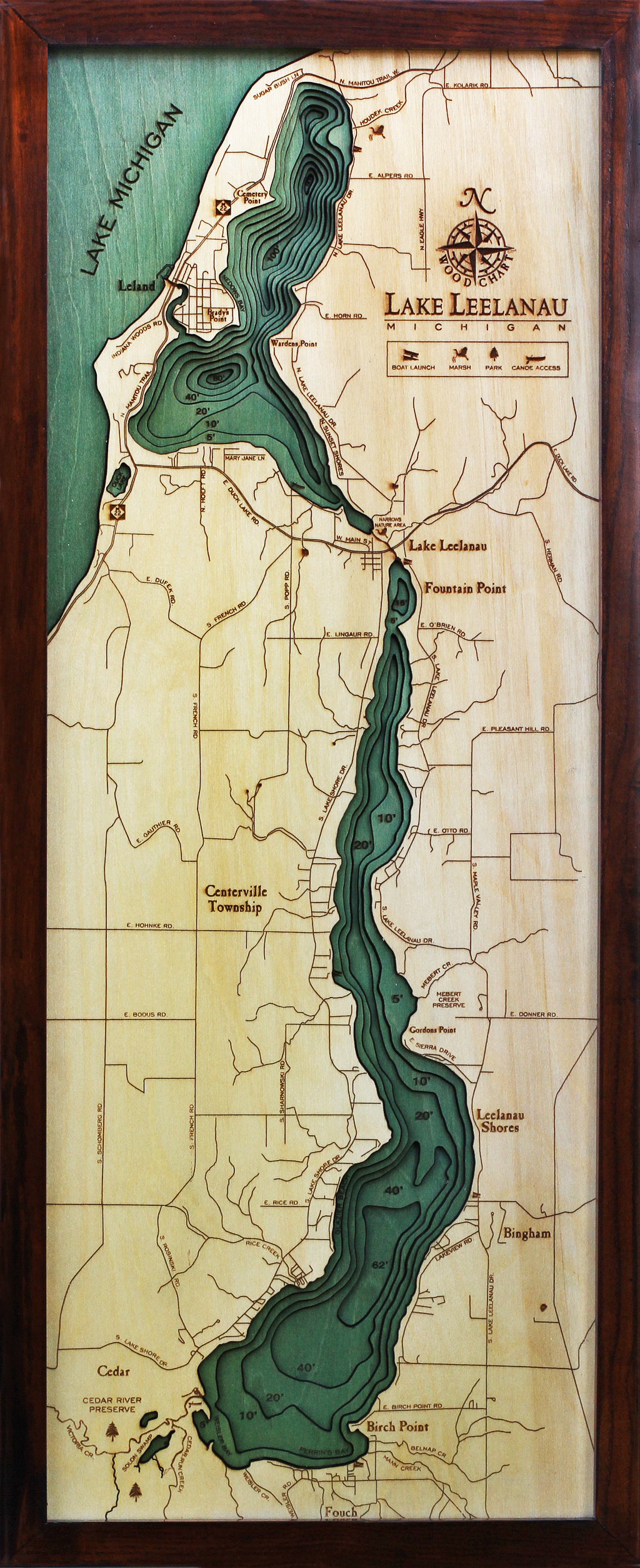 lake leelanau wood chart