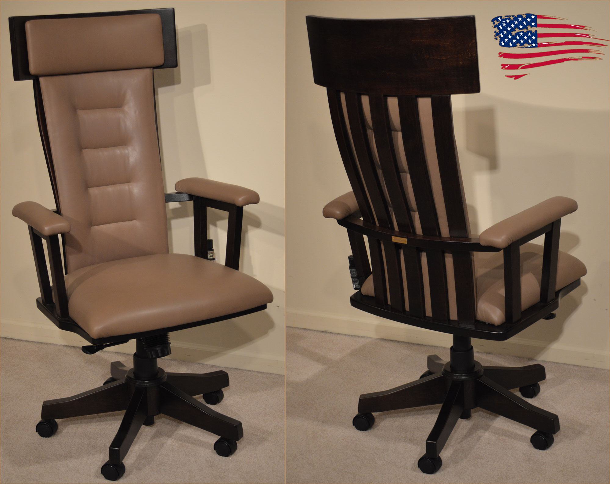 Contemporary Amish Office Chair