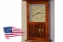 amish tiger maple clock