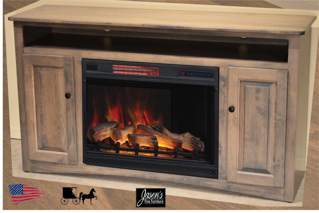 Amish Eco Asbury Fireplace TV Stand