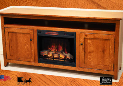 amish mod mission michaels fireplace tv stand