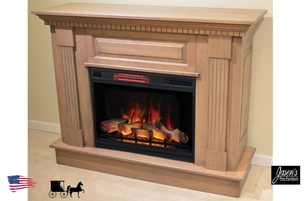 amish tundra fireplace mantel