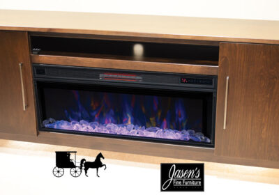 amish jaxon fire place tv stand