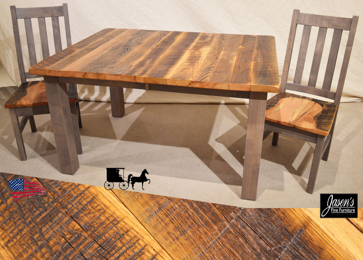 amish reclaimed barnwood table