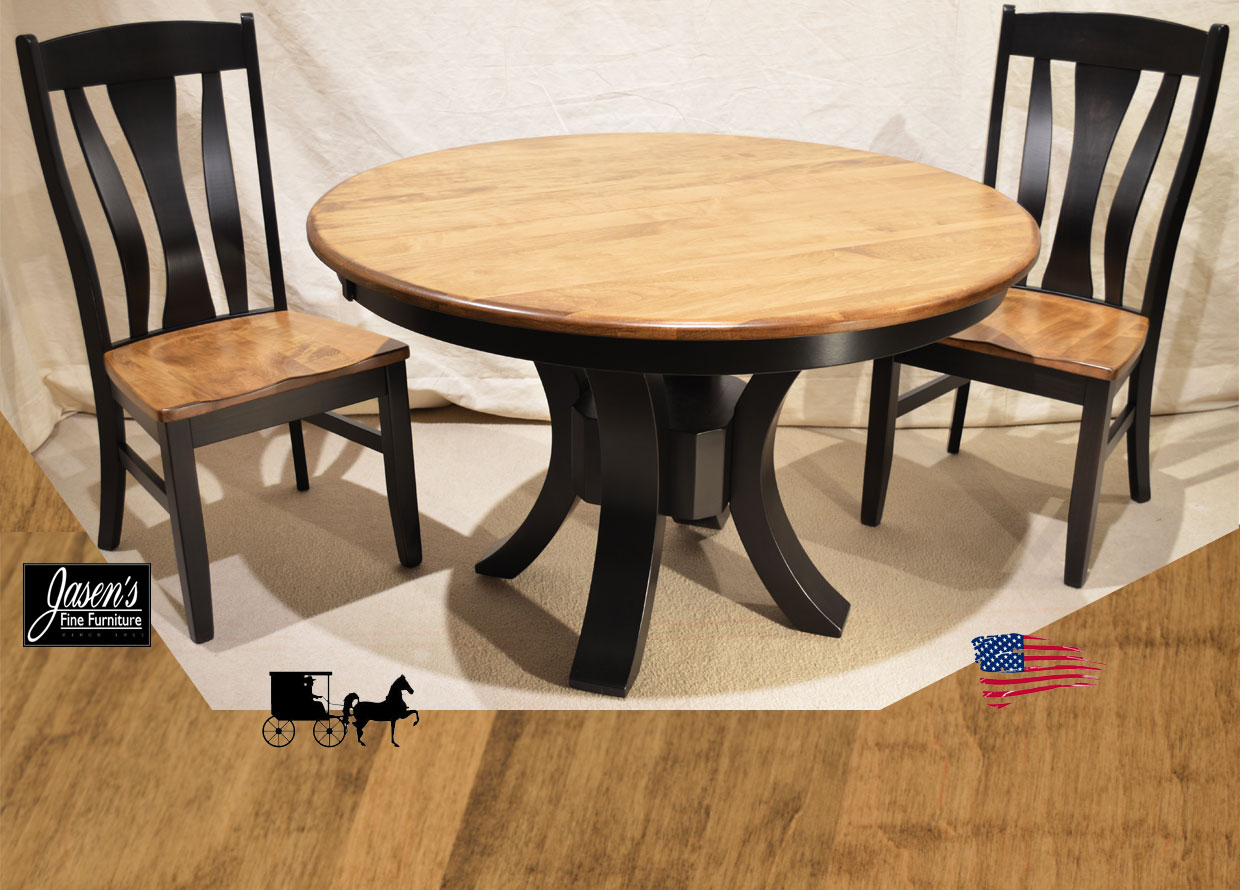 amish zher single pedestal table